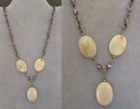 N10 - Yellow Jade and Purple Necklace