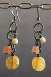 E14 - Aragonite and Agate Dangle Earrings