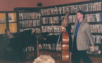 The Athenaeum is a hip, clubby music and arts library in La Jolla, California - one of our favorite intimate rooms on tour. This is a rare trio appearance with Ruth Davies and the late Smith Dobson, a great musician and friend.
