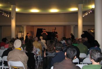 Matt Clark, Dmitri Matheny, Seward McCain, Leon Joyce @ Piedmont Piano Oakland CA 6/7/14 photo by Barbara Natale
