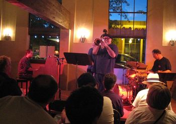 Nick Manson, Dmitri Matheny, Phil Sparks, Mark Ivester @ Jazz in the Valley Festival, Ellensburg WA 7/26/14 photo by Sassy
