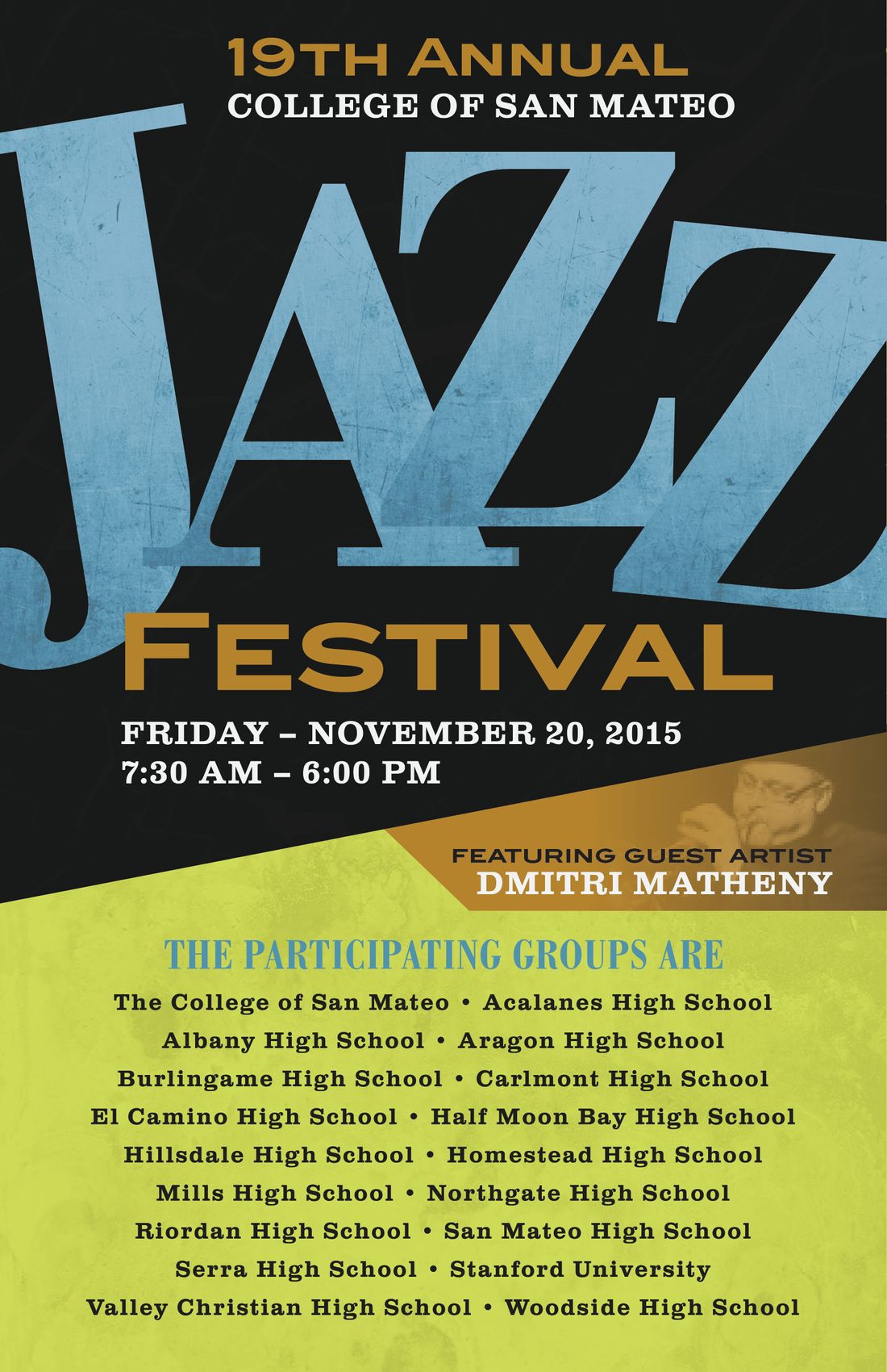 College of San Mateo Jazz Festival | San Mateo CA 11/20/15
