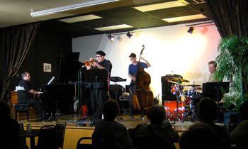 Nick Manson, Dmitri Matheny, T-Bone Sistrunk, John Lewis @ Sacred Grounds Jazz Coffeehouse Scottsdale AZ 5/8/14
