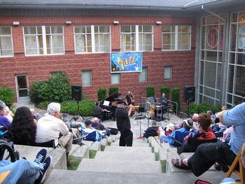 Dmitri Matheny, Nick Manson, Phil Sparks, Mark Ivester @ Jazz Under the Stars, Pacific Lutheran University, Tacoma WA, July 17, 2014 photo by Sassy
