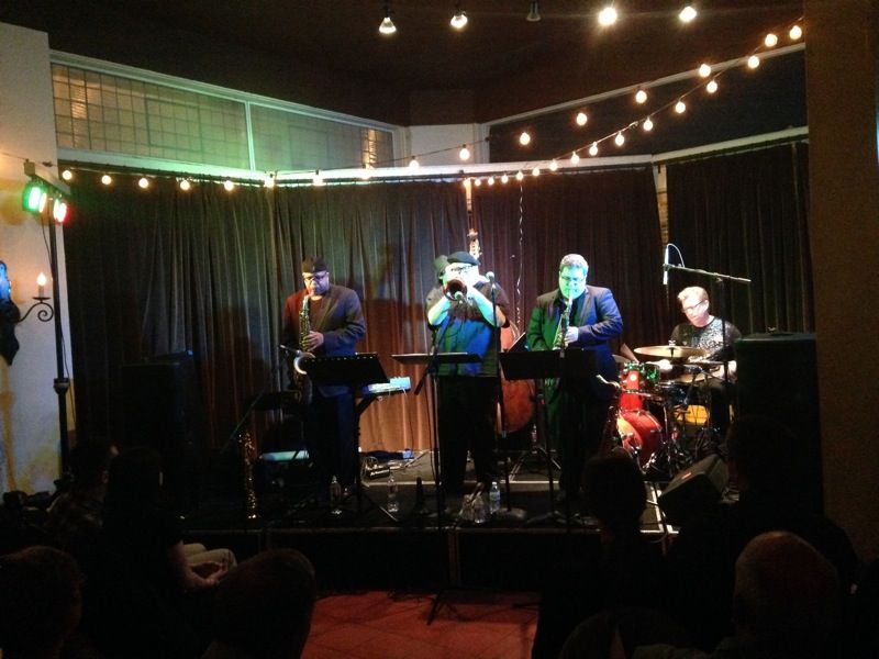 Charles McNeal, Andrew Gross, Matt Rollings, T-Bone Sistrunk, John Lewis, Dmitri Matheny, Jazz Noir @ Tucson Jazz Festival Tucson AZ January 18, 2015 photo by Sassy
