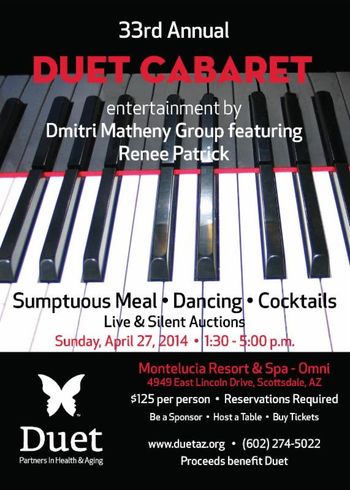 DMG featuring Renee Patrick @ Duet Cabaret Montelucia Resort Scottsdale AZ 4/27/14
