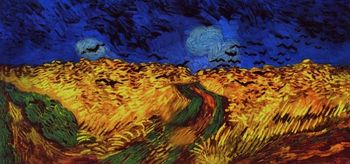 This painting, "Crows over the Wheatfield," was one of his last.
