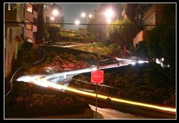 Lombard Street, the "crookedest street in the world."
