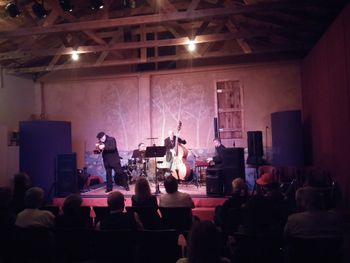 Dmitri Matheny Group featuring Bert Dalton, Andy Zadrozny and Bert Dalton at Seedboat Center for the Arts, Silver City NM, 10/25/15 photo by Sassy
