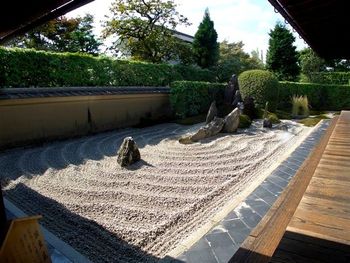 Masa invited his friend, the abbot of Zuihoin [a beautiful subtemple of Daitokoji in Kyoto], to instruct us in Rinzai Zen. He sat with us on these wooden steps and told us about the aesthetics of the rock garden.
