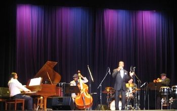 Miles Dalto, Ray Carter, Robert Vann, Bob McKeon, Dmitri Matheny @ Prescott Jazz Society 20th Anniversary Celebration Prescott AZ December 15, 2013
