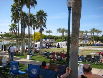 Nick Manson, T-Bone Sistrunk, John Lewis, Dmitri Matheny at Goodyear Lakeside Music Festival, Goodyear AZ 4/11/15 photo by Sassy
