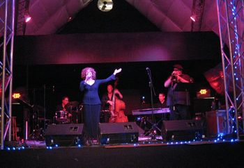 Dmitri Matheny Group featuring Clairdee @ KTAOS Solar Center, Taos NM 6/29/14. Photo by Sassy.

