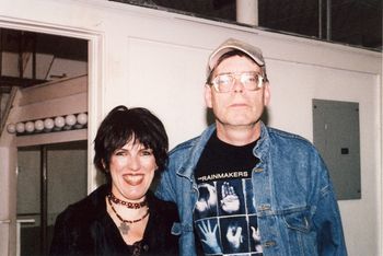 Lucinda and Stephen King backstage in Connecticut. (photo by Richard Price)
