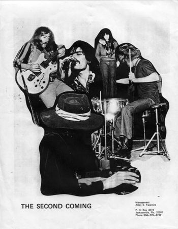 A promo photo collage of The Seond Coming (in 1968 it was the first version of the band) Reese Wynans, Barry Oakley, Dickey Betts, Dale Betts, & John Meeks
