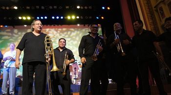 Todd Murphy and the trumpet section Photo by Carlos Calado
