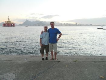 With Maestro Rua enjoying the beaches near Rio de Janeiro.
