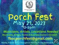 Freehold Borough Arts Council Porch Fest with Local Honey and Rockit Fish acoustic