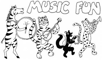 Music Fun Coloring Page
