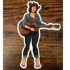 Cartoon Mary Sticker (Guitar)