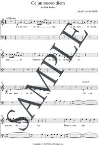 Ce un nuovo diem - Sheet Music