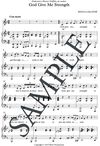 God Give Me Strength (piano/solo voice) Sheet Music