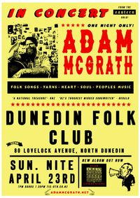 Adam McGrath Dear Companions Release Tour Dunedin