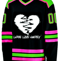 LLQ LIME GREEN, PINK & BLACK HOCKEY JERSEY