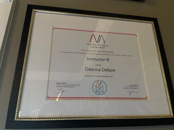 My IVA teaching certificate
