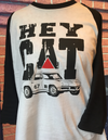 Hey Cat 3/4 Ball Tee