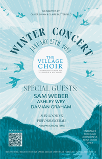 The Village Choir Winter Concert featuring Sam Weber, Ashley Wey & Damian Graham
