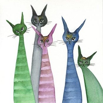 Beaumaris Whimsical Cats

