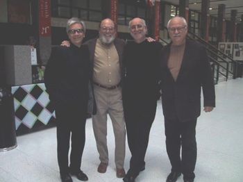 L to R: Gary Rue, Jerry Allison (Crickets' drummer), Ron Peluso (erstwhile Artistic Director, History Theatre), Sonny Curtis (Cricket's guitarist)
