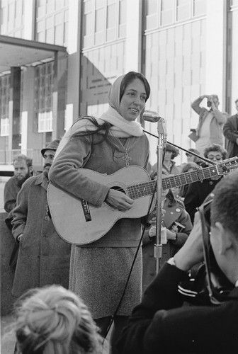 We Shall Overcome, Joan sang on Sproul Plaza
