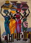 "Four Friends" African Thread Art
