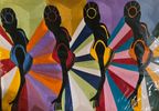 "Dancer In Line" African Thread Art