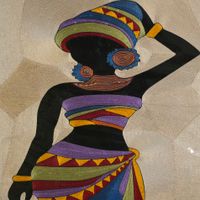 "Standing Woman" African Thread Art