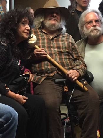 Maria,  Wavy Gravy&  Bobby Weir by photo Steve Keyser
