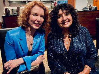 Maria with Sue Foley at the 2024 Blues Music Awards in 2024
