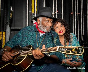 Taj and Maria at Wavy Gravy Bday May 7 2023 by Bob Minkin Photography
