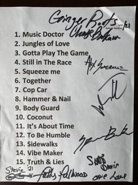 Limited! Band Signed Setlist from Belly Up 8/26 Show! 