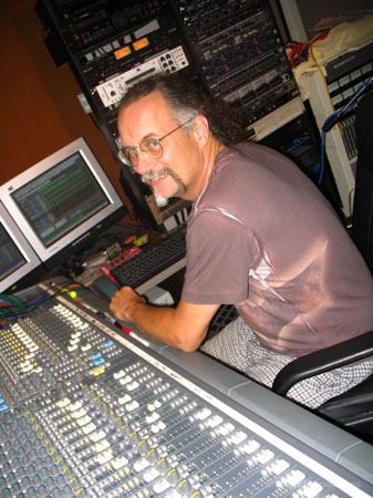 Engineer DJ Alverson in recording studio, 2006
