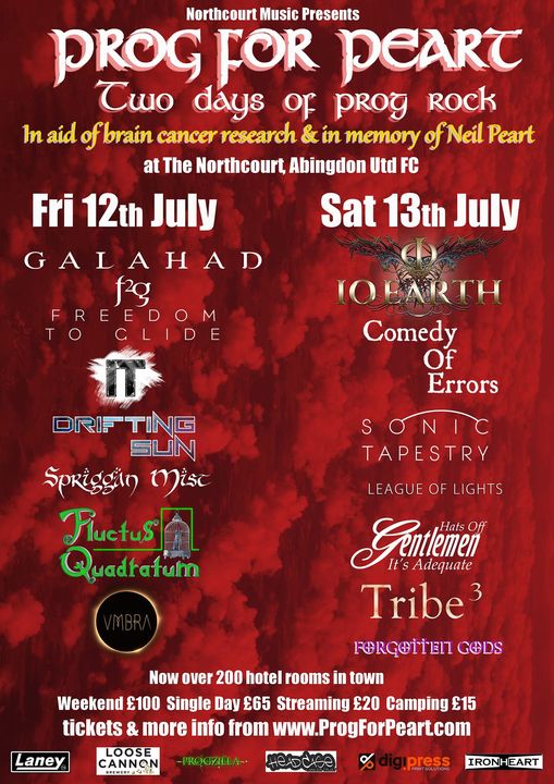 12.4.2024 - UK SHOWS UPDATE - 'PROG FOR PEART' FESTIVAL