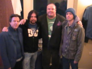 Chris Layton (SRV and Double Trouble, KWS Band) , Noah Hunt (Kenny Wayne Shepard Band), Jim Alger, and Scott (KWS Band)
