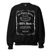 Whiskey Bottle Label Sweatshirt