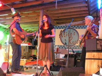 At Alice's Restaurant outside Lockhart, Texas - here with Charlie Irwin on bass
