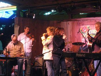 singing with Julianne Banks at The Gram Parsons Birthday Hoot at Threadgills, Austin, Texas
