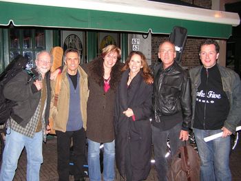 Richard Bowden, Iain Matthews, Marly Matthews, Lorrie & Bradley and our wonderful host at Take Five in Venlo Netherlands
