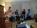 songwriter round at Folk Alliance in Memphis, with Patterson Barrett and Julieanne Banks
