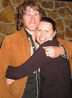 Tim Rogers with promoter Jo
